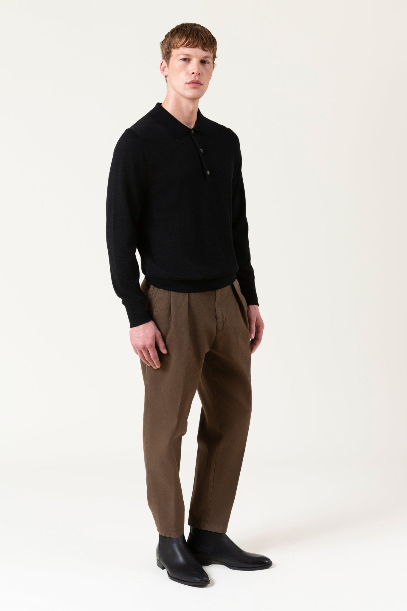 Autore Douglas Merino Wool Polo Sweater - Maglioni - autore - brand - Autore